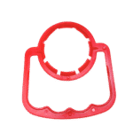 Alça três dedos vermelha - cód. 1020